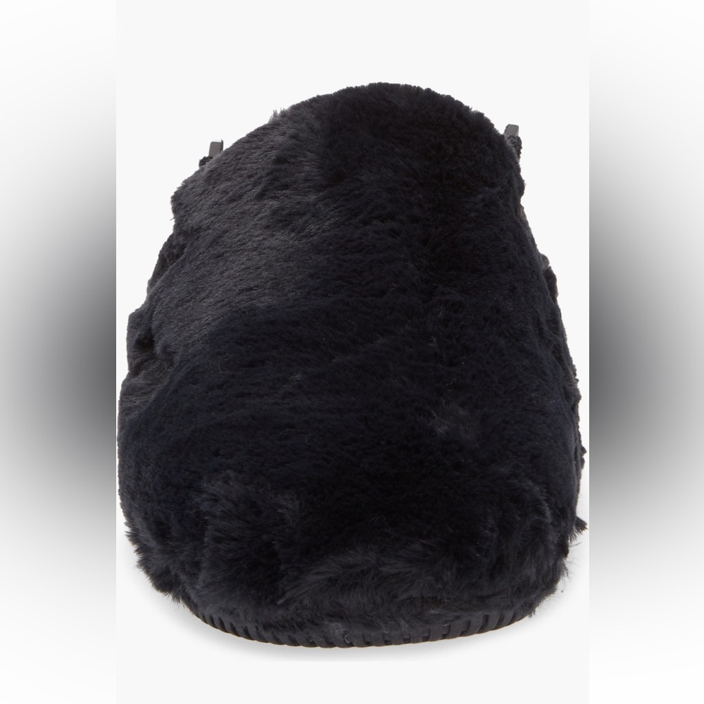 Nike Calm SE Women's Mules Black Faux Fur Slippers. Size 8! Black! Cozy! - Picture 4 of 13